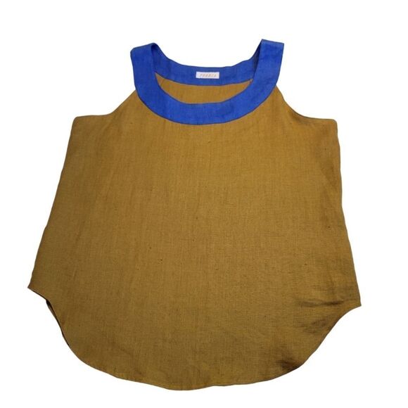 Tobria Vintage Linen Boho Eathy Tank Top Sleeveless Blouse Women's Size 10 - Picture 10 of 10